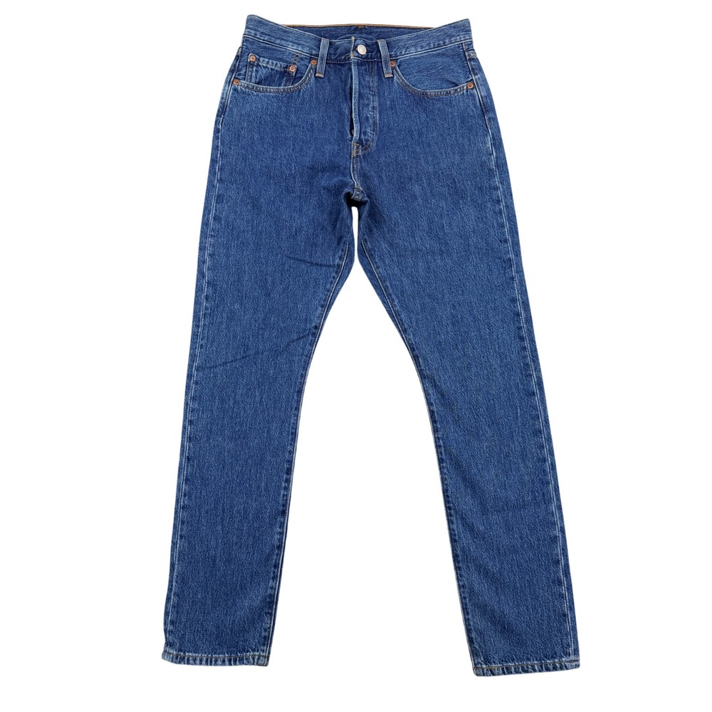 Levis Premium 501 Original Fit Mens Blue Jeans 28x30 29502-0116 Button Fly Comfy